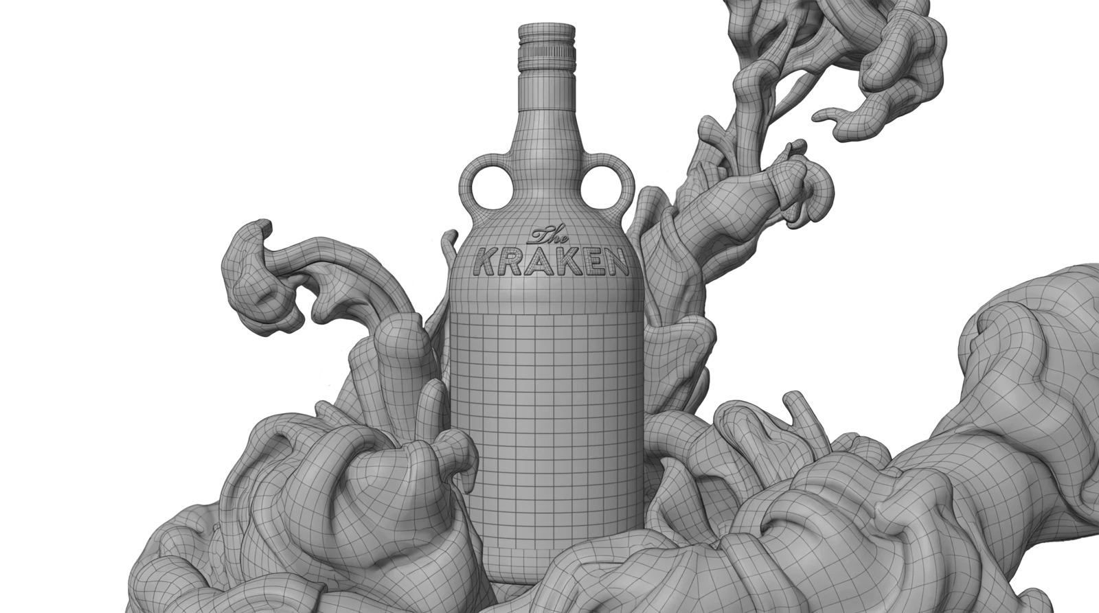 Wireframe of the ink scene
